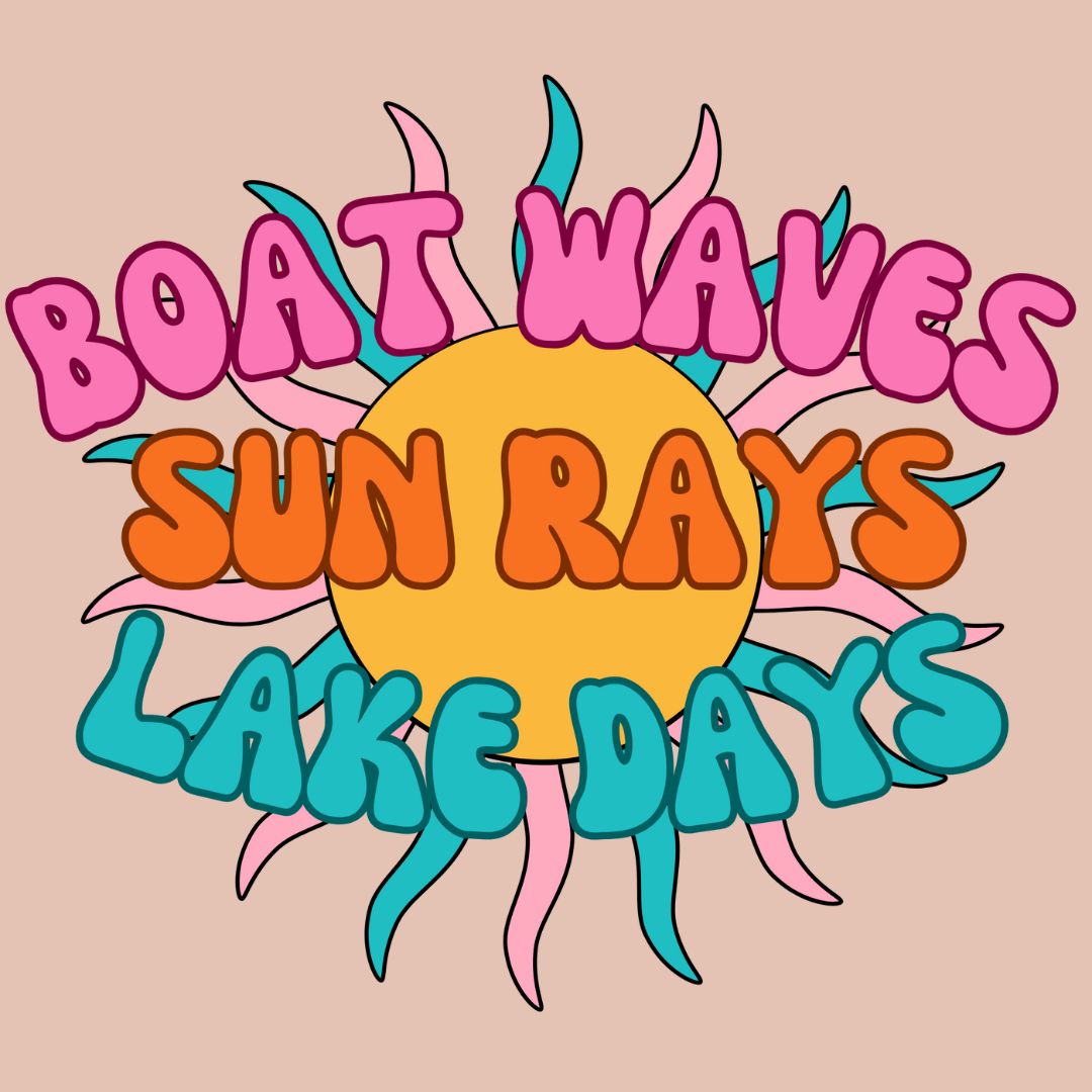 Boat Waves, Sun Rays, Lake Days, image close up