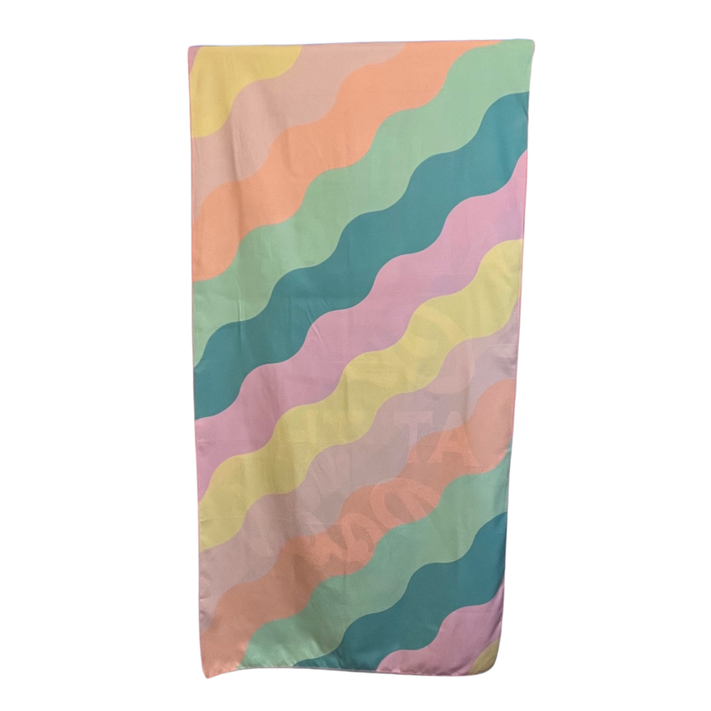 "It's Always Cool at the Pool" - Double-sided ,Quick Dry, Microfiber Beach Towel. Back View